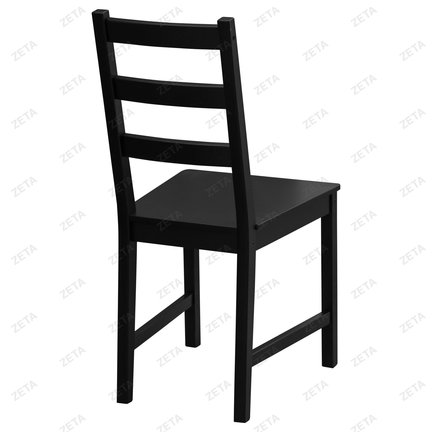 Столовый комплект от производителей IKEA: стол + 4 стула "Ladder Back" (чёрный) (ВИ) - изображение 8