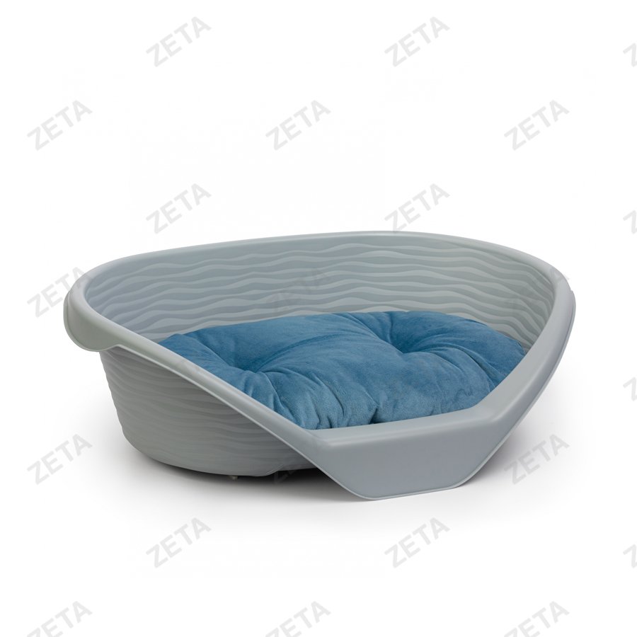 Лежак для кошек и собак пластиковый с подушкой - изображение 2