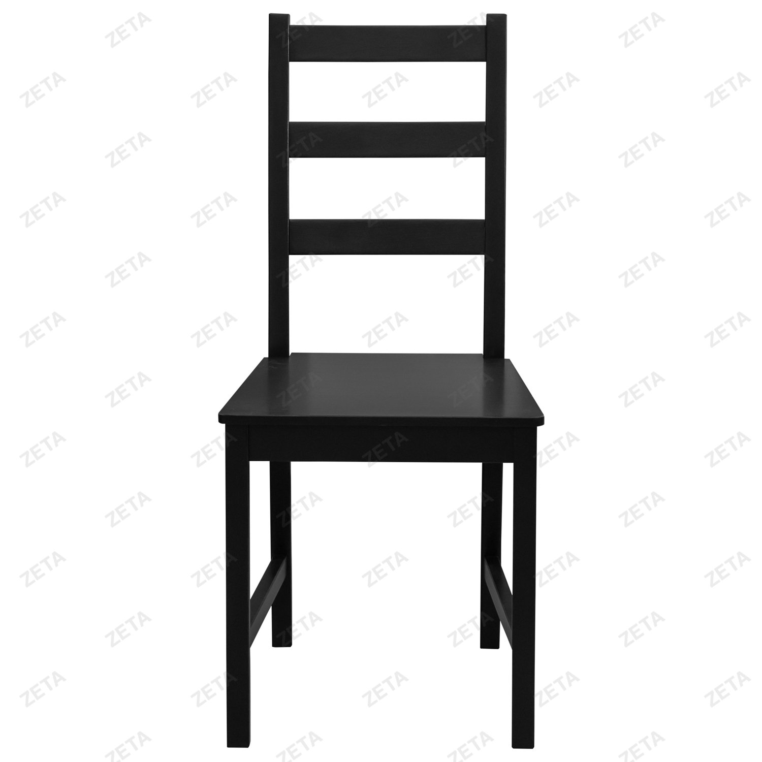 Столовый комплект от производителей IKEA: стол + 4 стула "Ladder Back" (чёрный) (ВИ) - изображение 6