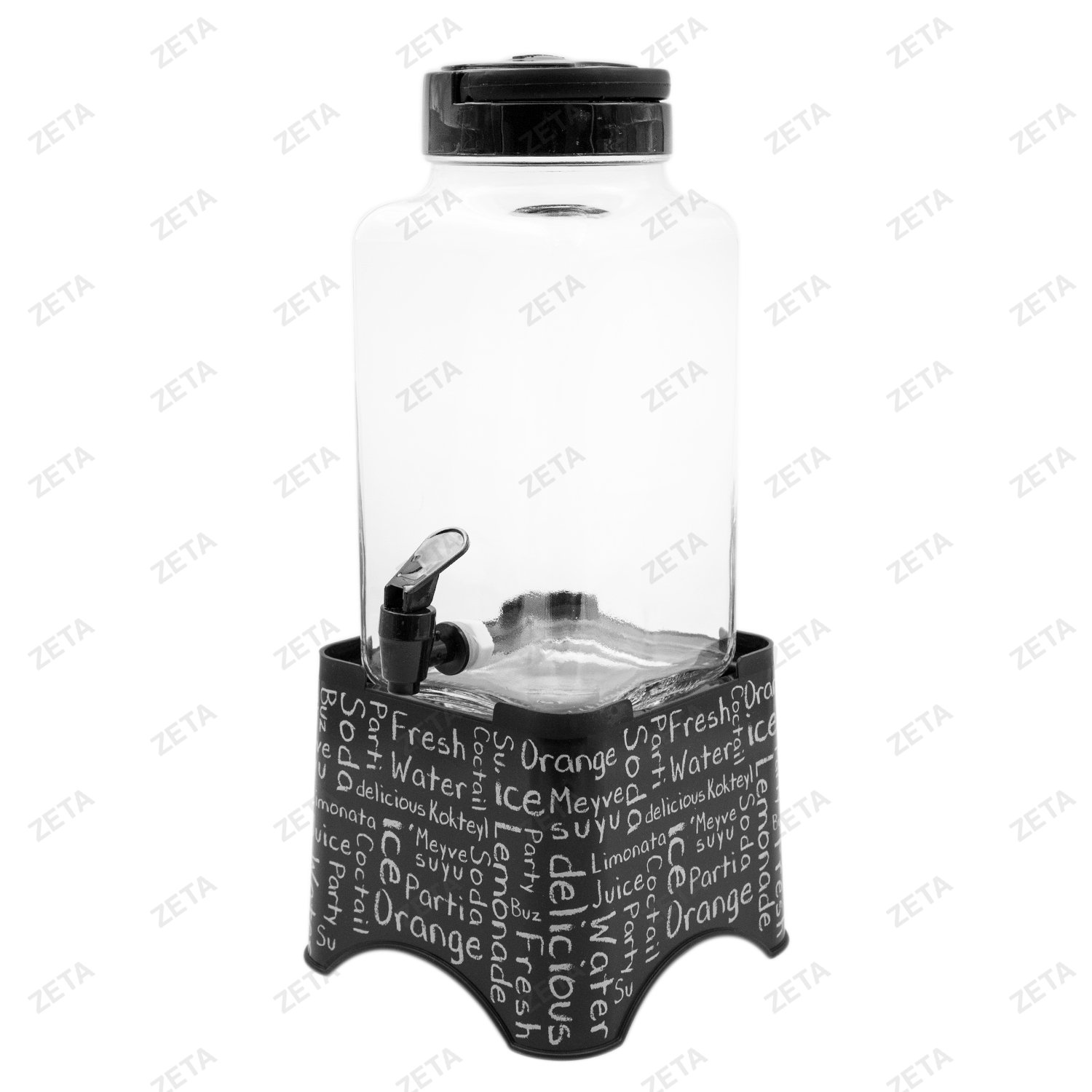 Ёмкость стеклянная для напитков на подставке (лимонадница с краном) 3 л. №137607-001 - изображение 1