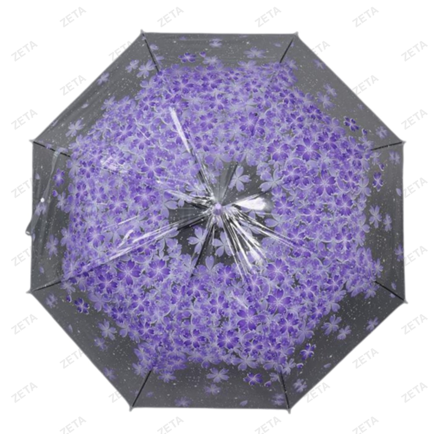 Зонт женский трость наполовину автоматический, 8 спиц - изображение 10