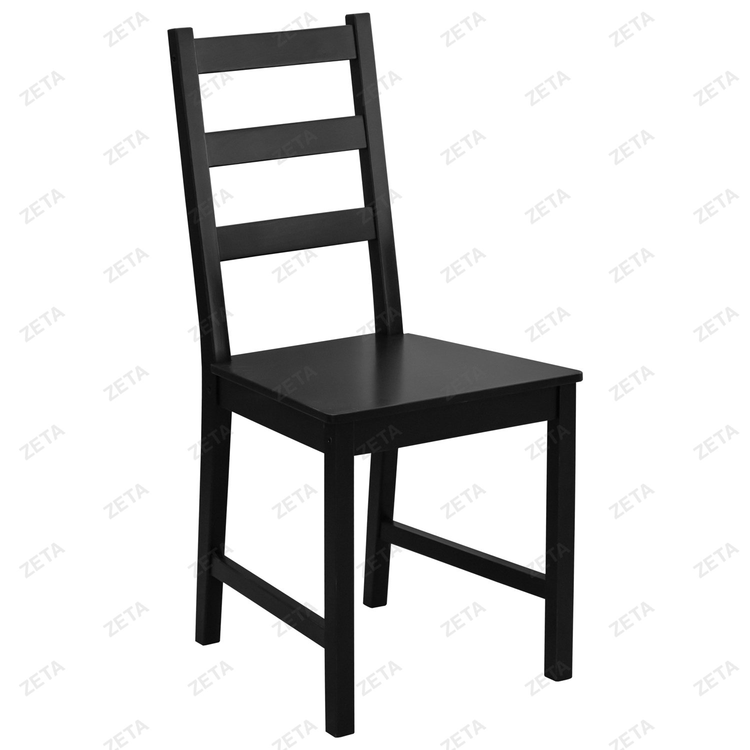 Столовый комплект от производителей IKEA: стол + 4 стула "Ladder Back" (чёрный) (ВИ) - изображение 5