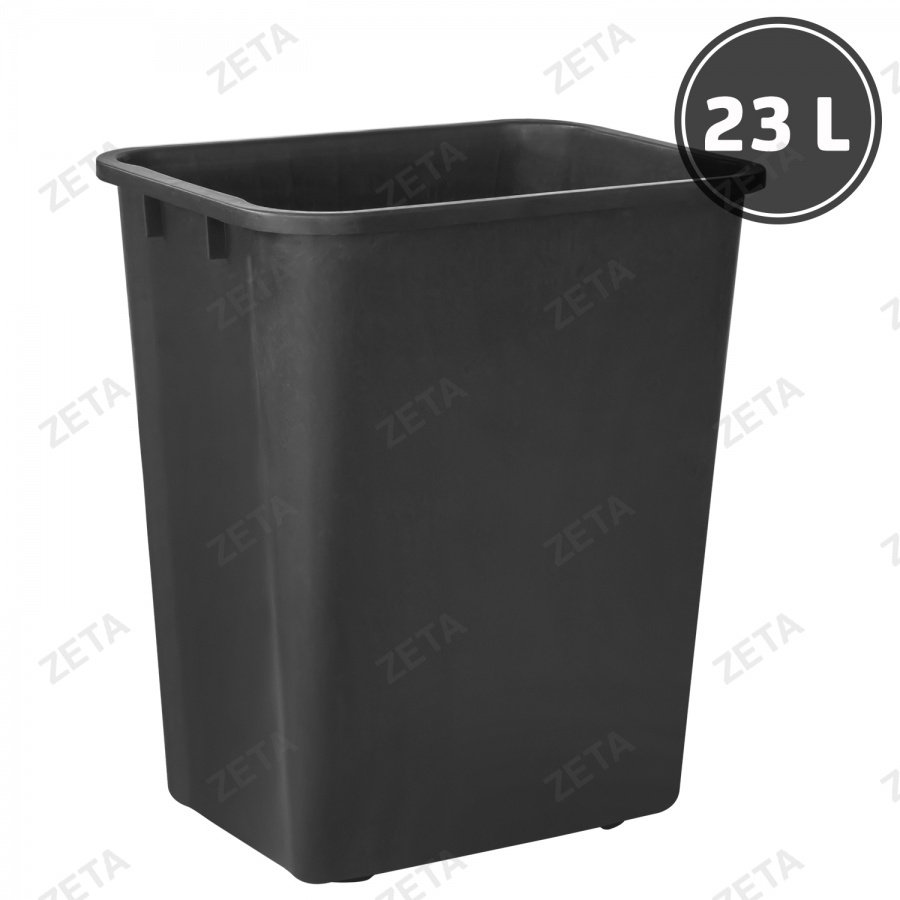 Ведро для мусора, чёрное (23 л.) - изображение 1