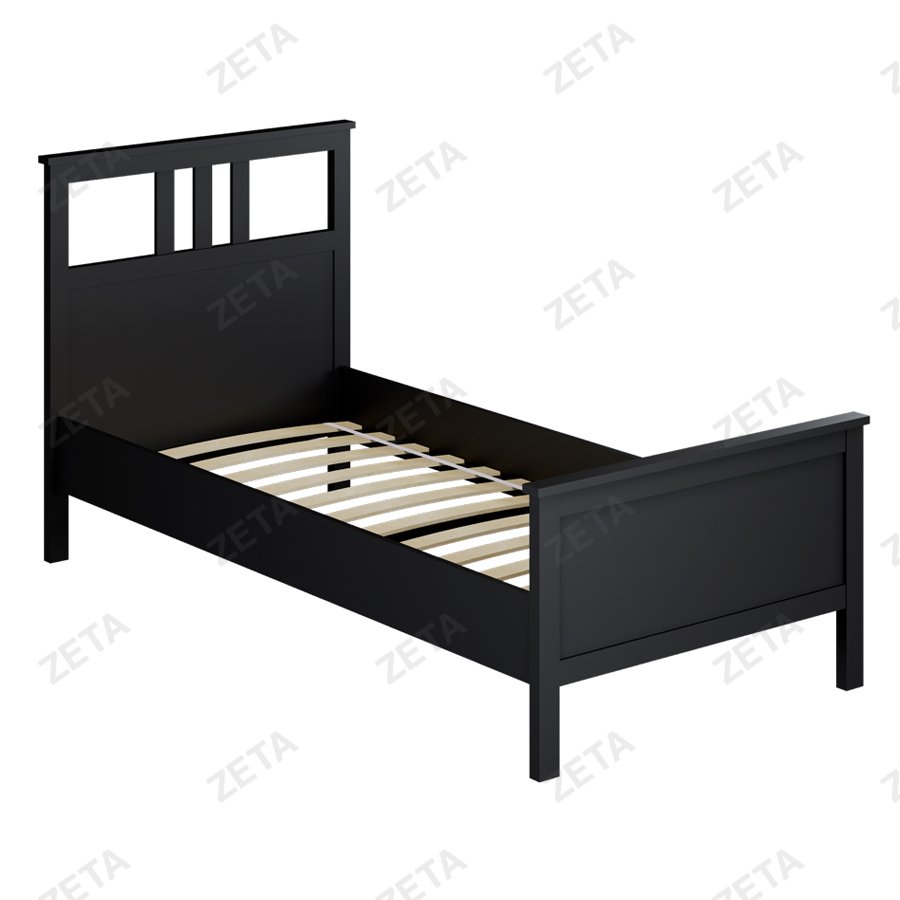 Кровать одинарная "Кымор" (900*2000 мм.) №5031310105 (чёрный) (Лузалес-РФ) - изображение 1
