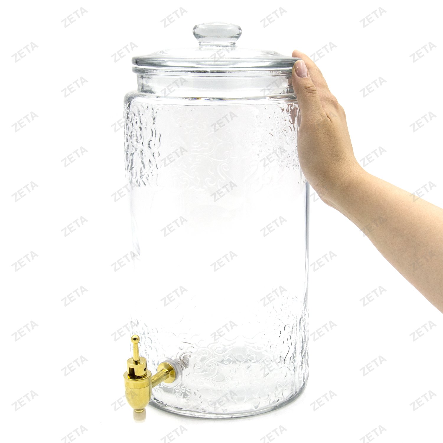 Ёмкость стеклянная для напитков (лимонадница с краном) 7,5 л. "HLL-0160" (ВИ) - изображение 2