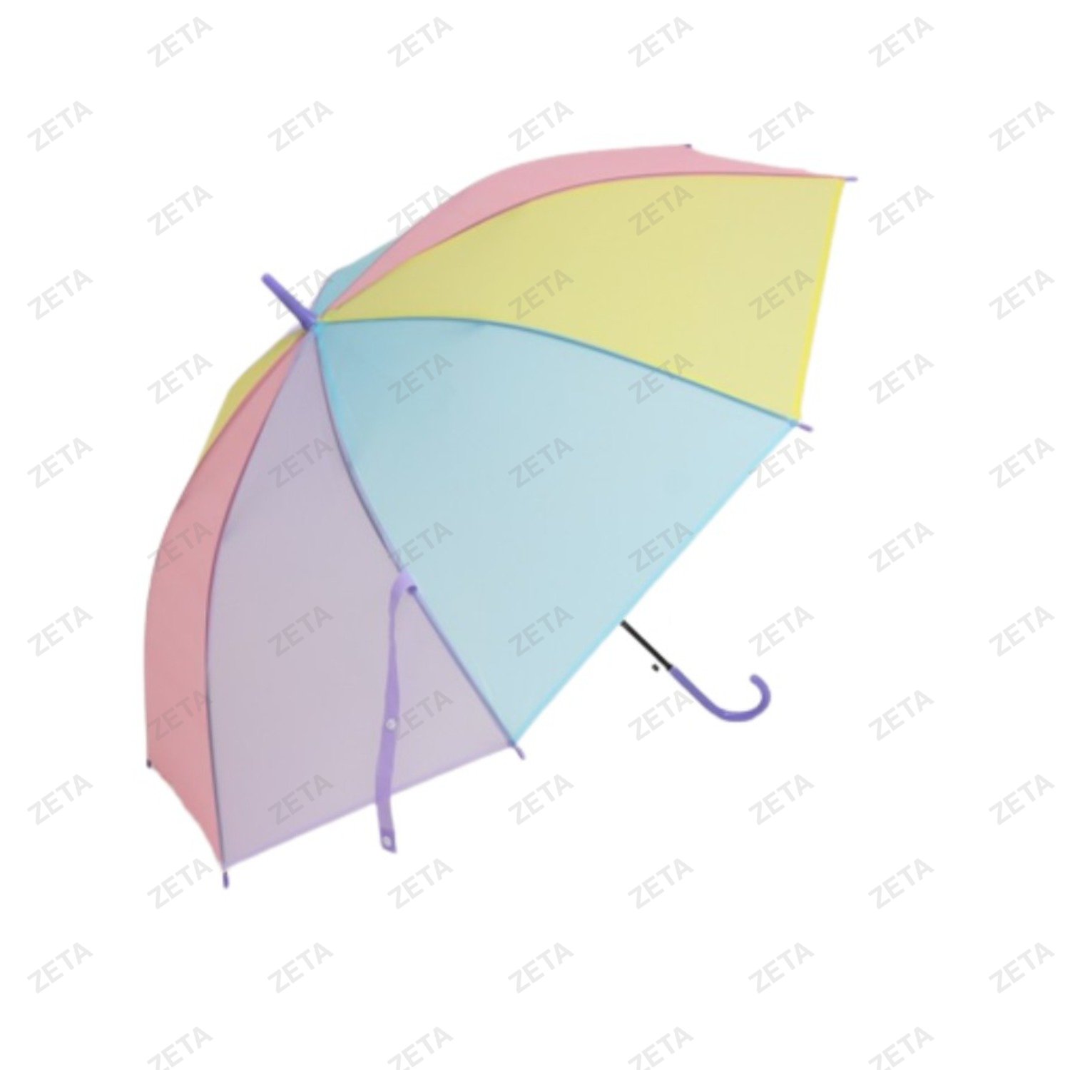 Зонт женский трость наполовину автоматический, 8 спиц - изображение 4