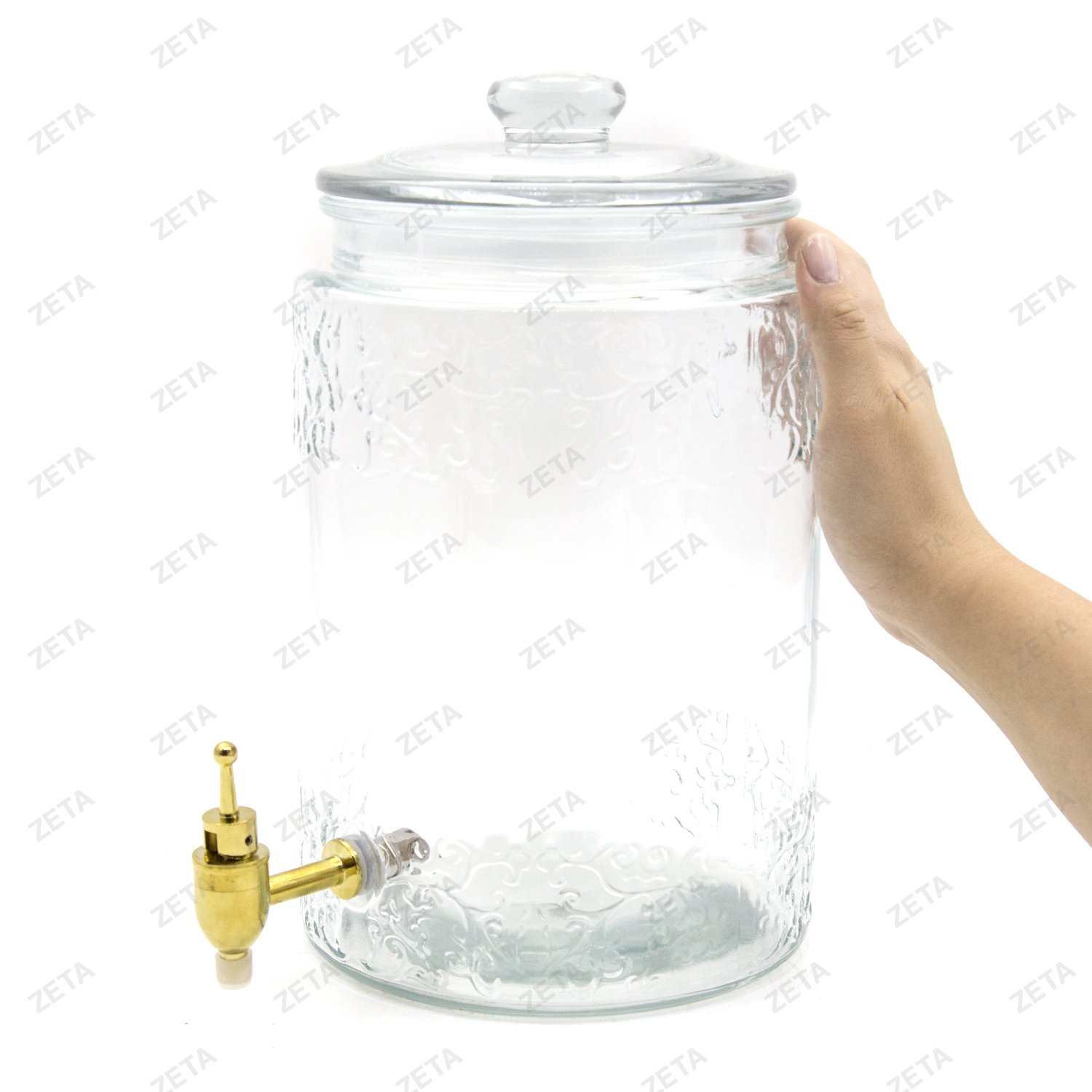 Ёмкость стеклянная для напитков (лимонадница с краном) 5 л. "HLL-0160" (ВИ) - изображение 2