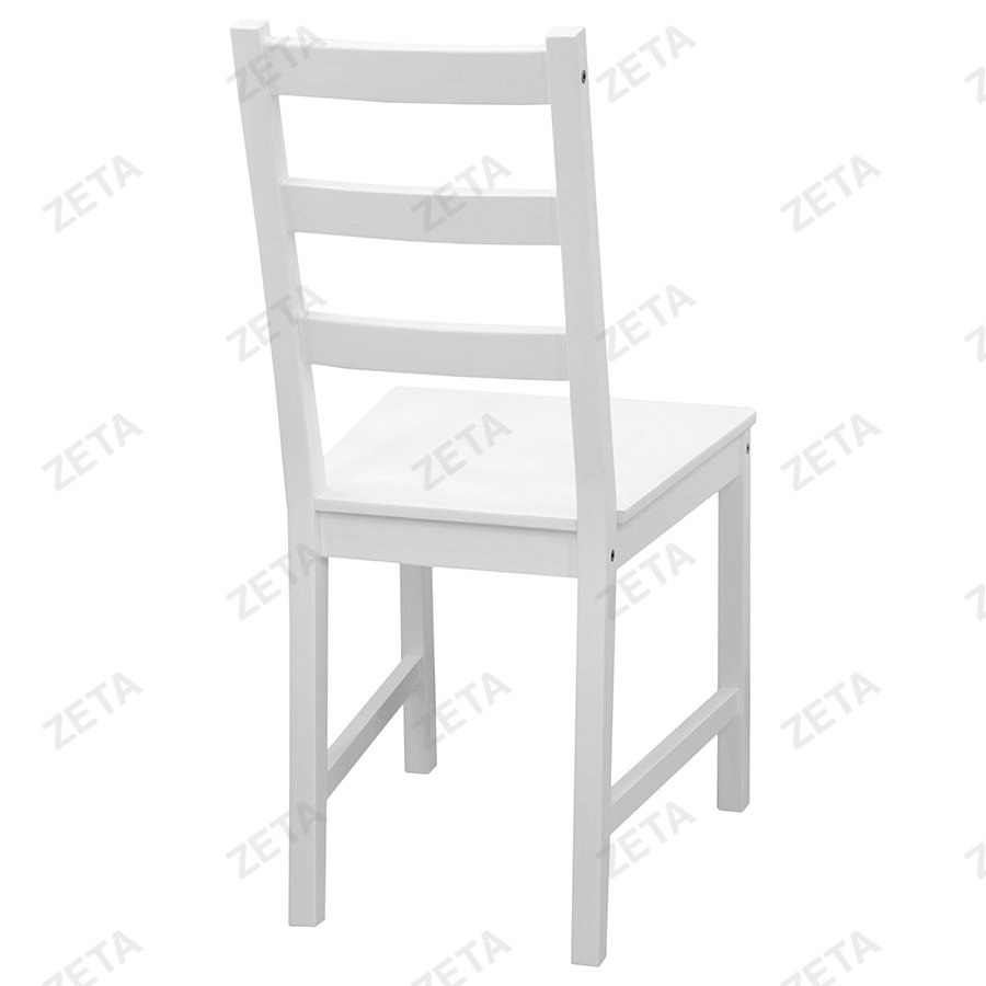 Столовый комплект от производителей IKEA: стол + 4 стула "Ladder Back" (белый) (ВИ) - изображение 7