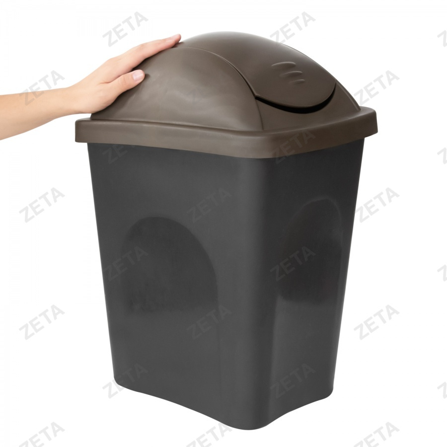 Ведро для мусора с клапаном, чёрное (24 л.) - изображение 2