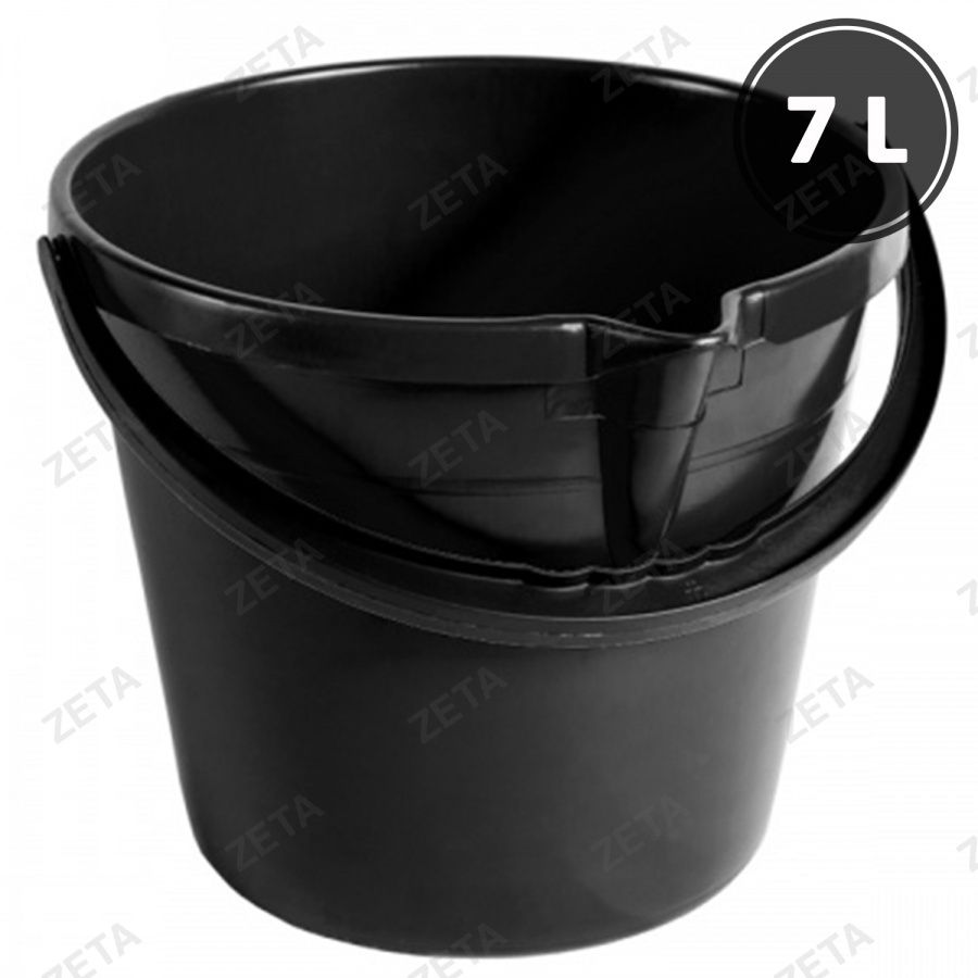 Ведро-лейка пластиковое, чёрное (7 л.) - изображение 3