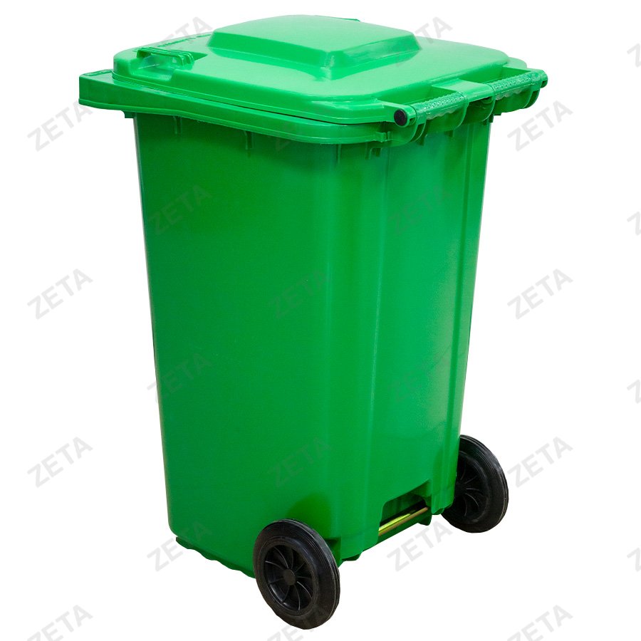 Бак мусорный с крышкой 240 л. на колесах (зеленый) №LD-240AC (ВИ) - изображение 2