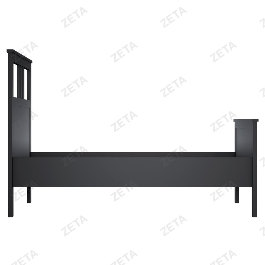Кровать одинарная "Кымор" (900*2000 мм.) №5031310105 (чёрный) (Лузалес-РФ) - изображение 2