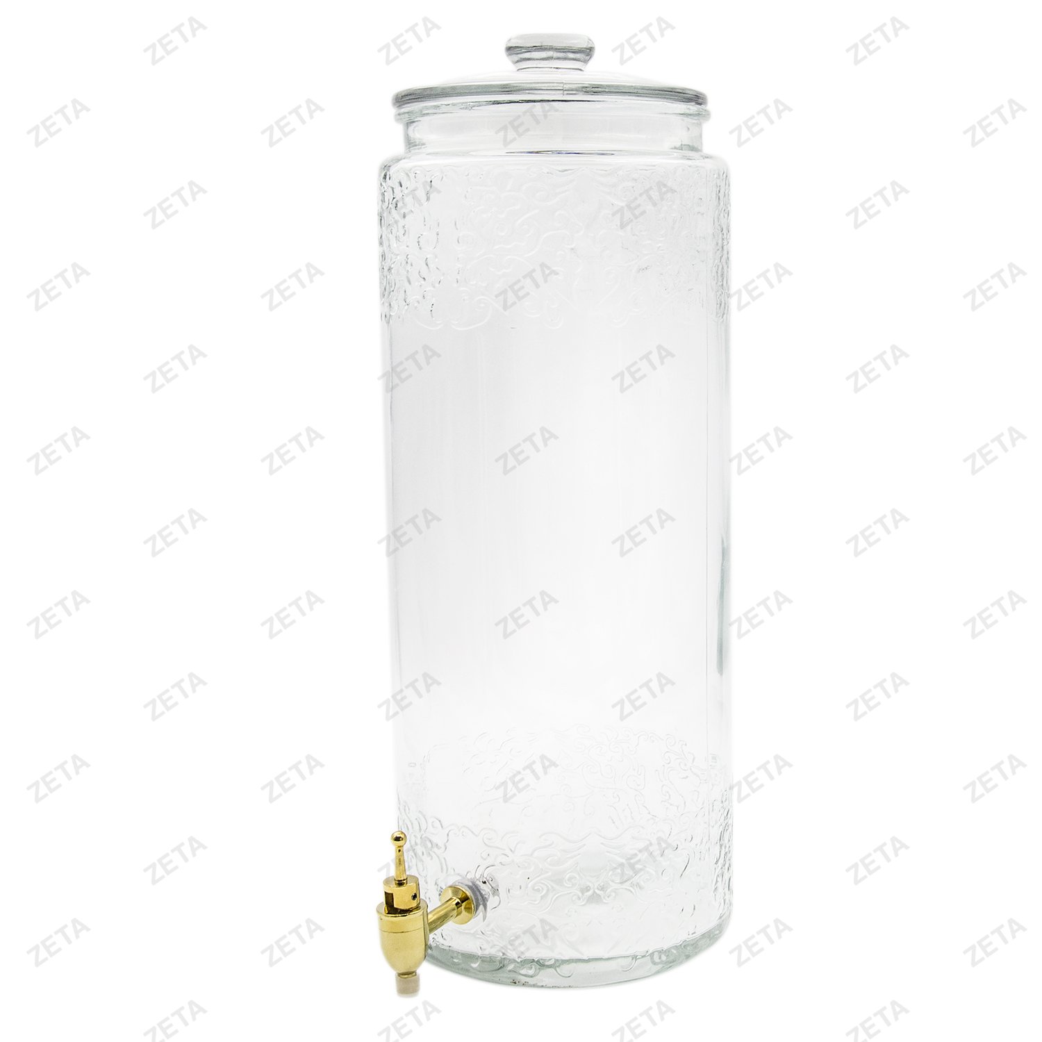 Ёмкость стеклянная для напитков (лимонадница с краном) 10 л. "HLL-0160" (ВИ)
