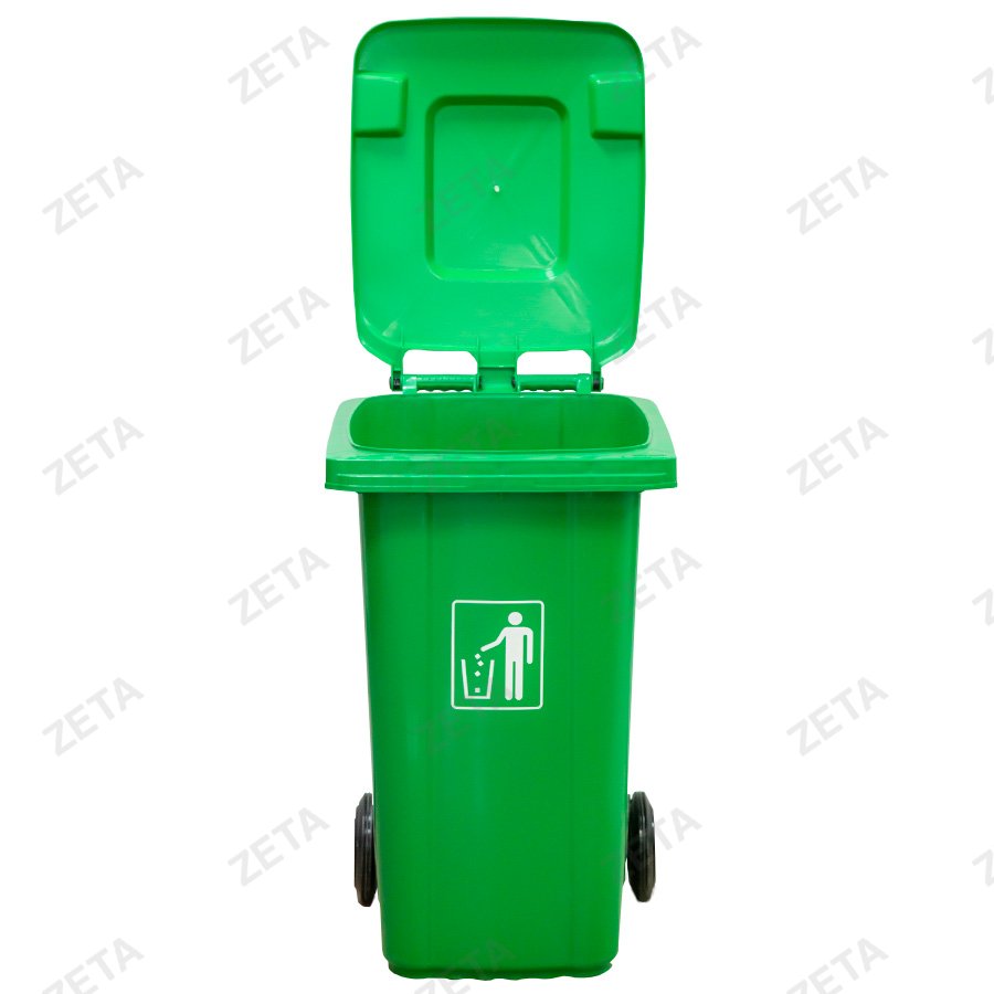 Бак мусорный с крышкой 240 л. на колесах (зеленый) №LD-240AC (ВИ) - изображение 4