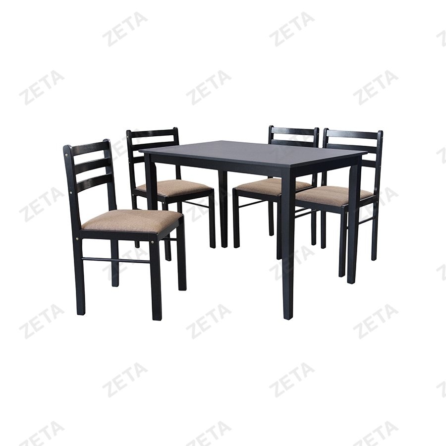 Комплект мебели: стол №RH7206T + 4 стула №RH1013 с мягким элементом (орех) - изображение 1