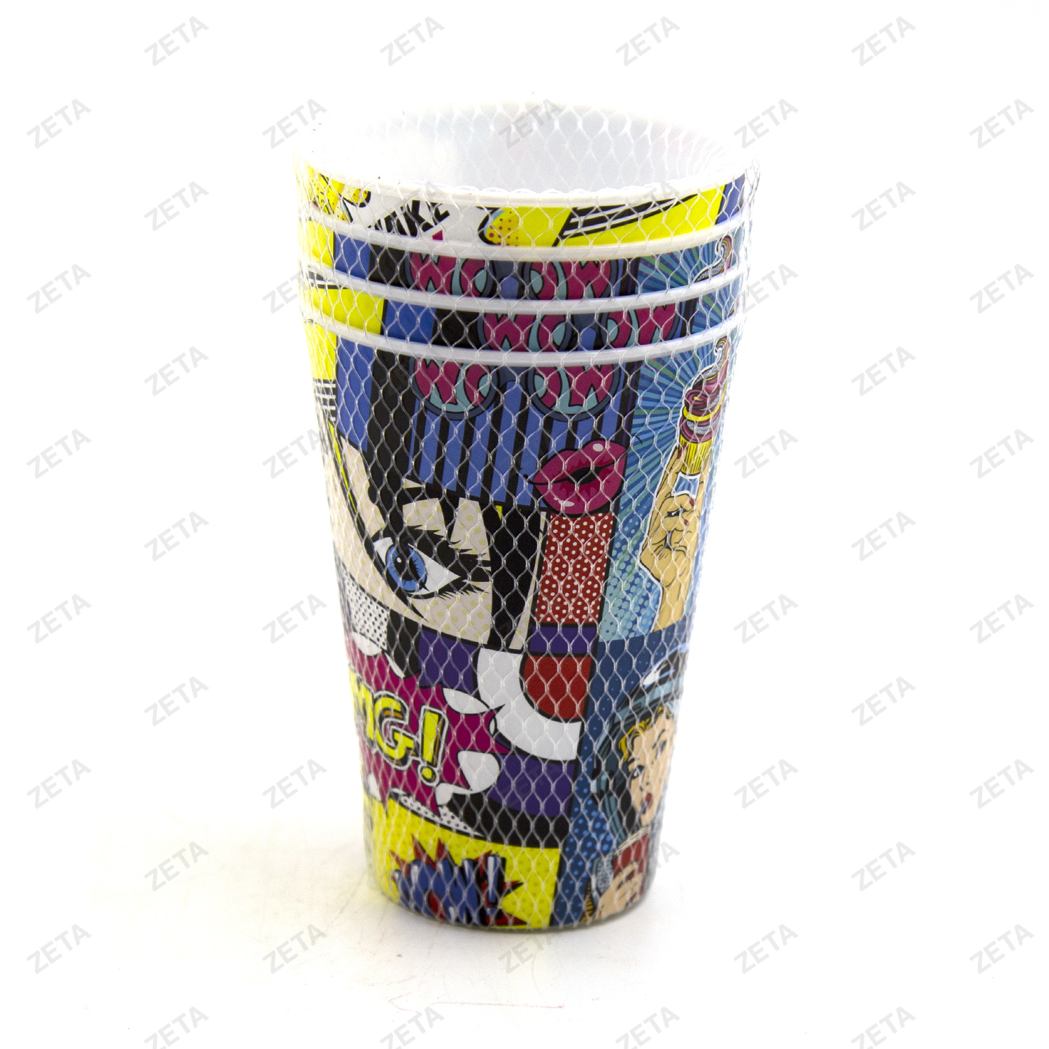 Набор пластиковых стаканов (4 шт. по 0,4 л.) № АР-9123 - изображение 1
