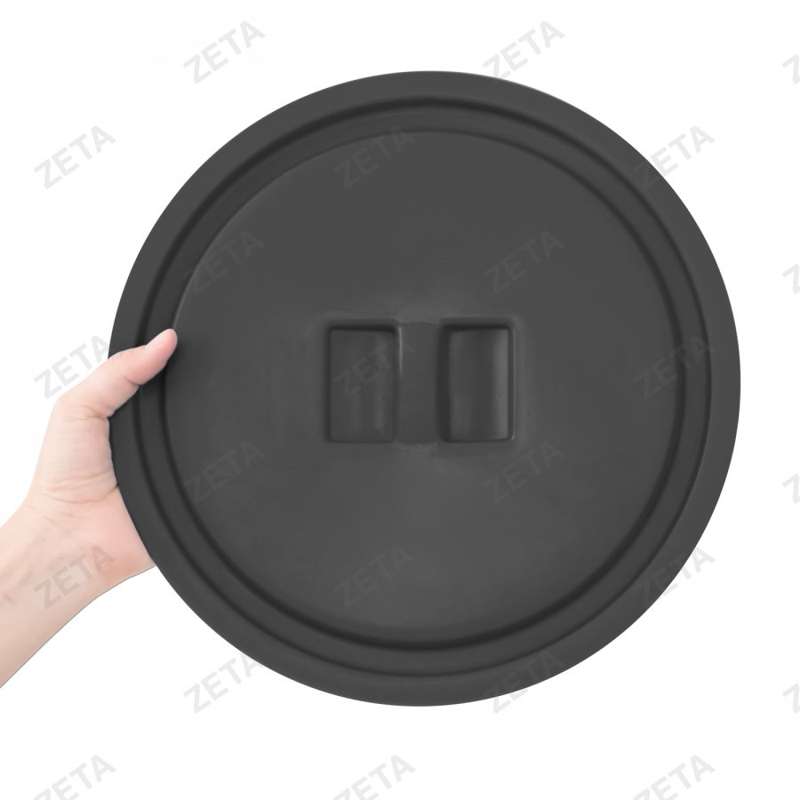 Крышка для пластикового ведра 14 л. D 310 мм (чёрная - непищевая) - изображение 2